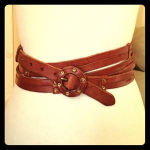 Lucky double wrap leather belt