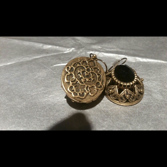 LUCKY BRAND EARRINGS~BLACK & GOLDTONE-NWOT~🎁🎄Christmas Present🎄🎁 - Picture 6 of 10