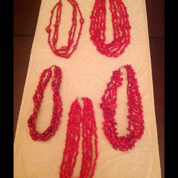 Gorgeous heavy statement piece red coral!!!! - Picture 1 of 4