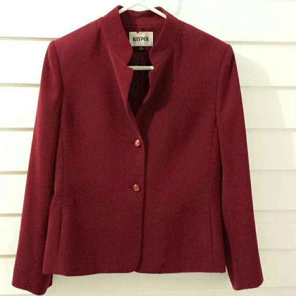 Kasper wine suit stunning!