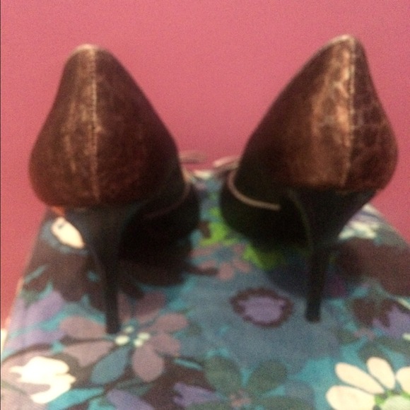 Peep toe blue leopard heel - Picture 2 of 4