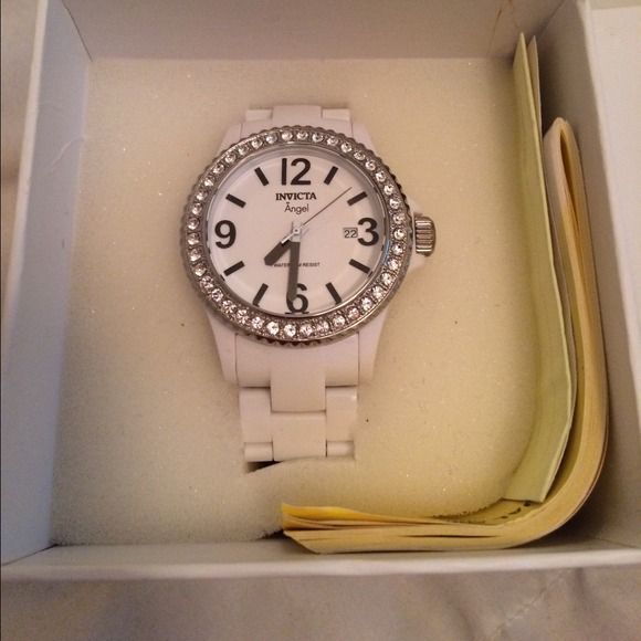 White Invicta Angel watch. Brand new never used.