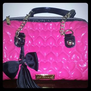 Betsey Johnson Pink heart purse