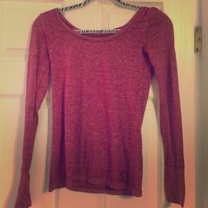 Maroon long sleeve shirt