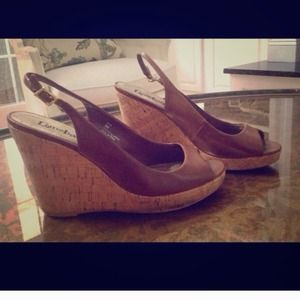 Cork wedges - lime light