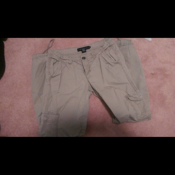 Beige Calvin Kline cargo pants