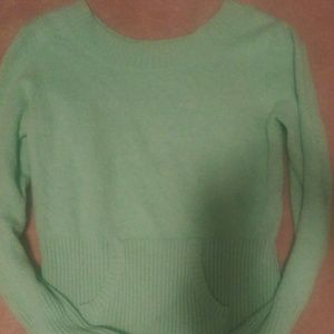 green sweater