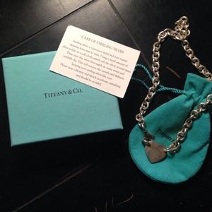Silver Tiffany chain choker necklace
