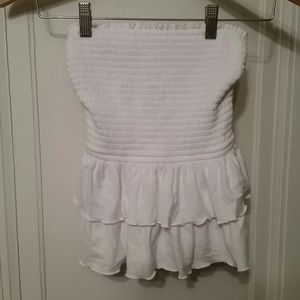 White Hollister Tube Top, medium