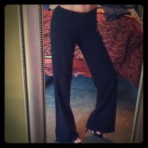 Black wide leg dress pants