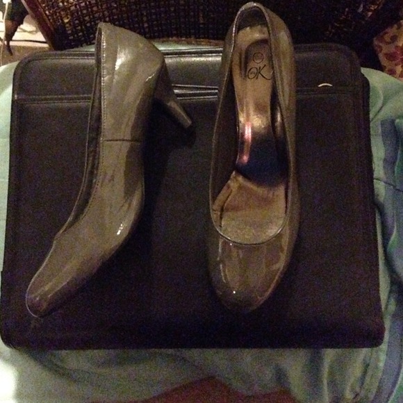 Grey high heels