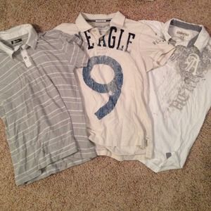 LOT OF 3!! men's medium polos 3 different brands!!
