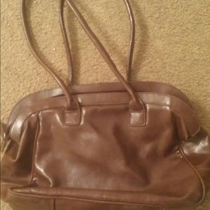 Brown leather purse