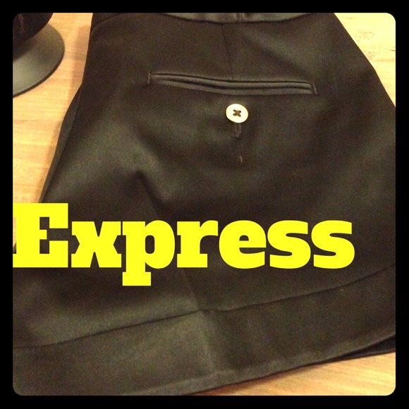 Express black satin sexy shorts