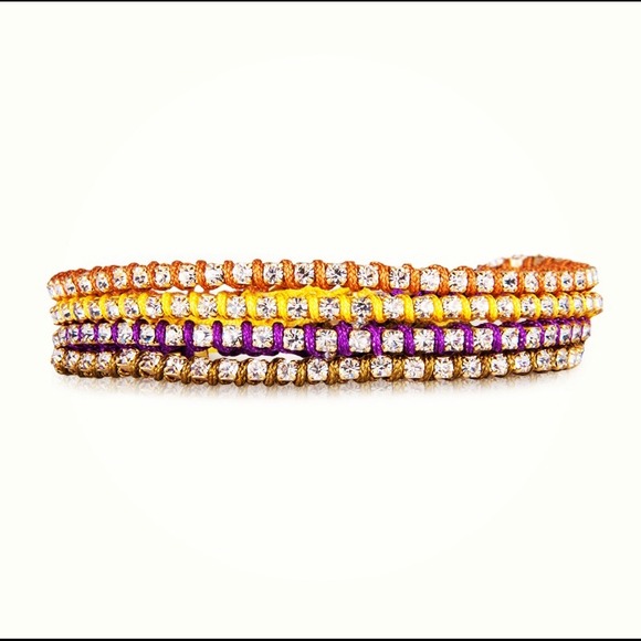 Rhinestone Silk Wrap Bracelets! - Picture 1 of 1