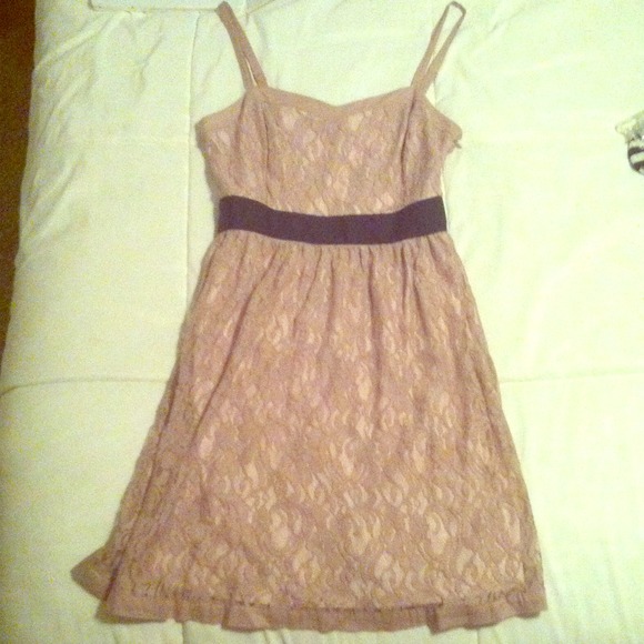 Beige Lace Dress