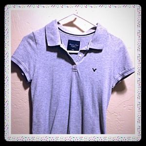 Gray American Eagle Polo