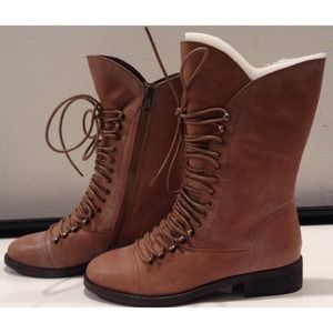 💐JOIE "Jovi" Lace Up Flat Boots - Size 5.5