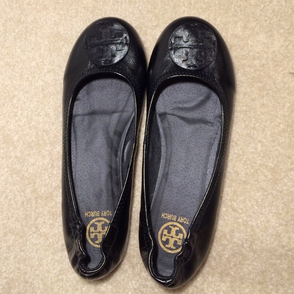 Tory Burch Black Flats