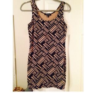 Black and Tan fitted dress