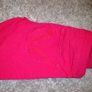 Red Hollister skinny jeans