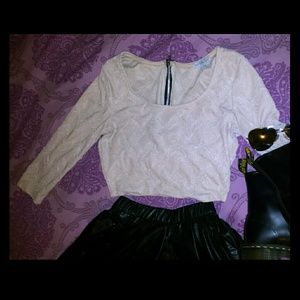 cute light colored crop top