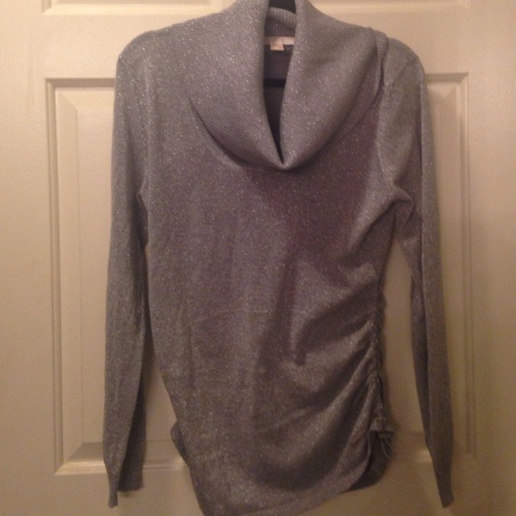 Glam sweater sparkle in Michael Kors silver