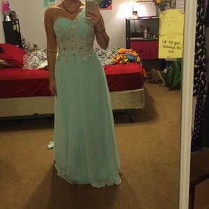 Blue prom dress
