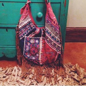 Patchwork & Fringe Bag