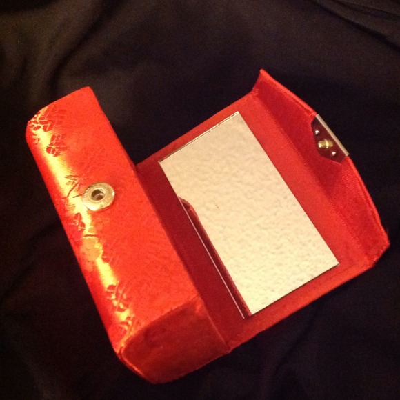 Accessories - New dual lipstick red satin holder