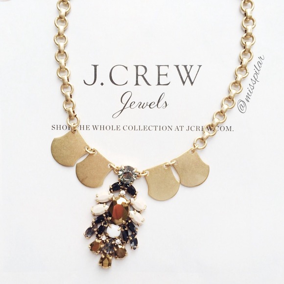 SALE! J. Crew Statement Crystal Shield Necklace.