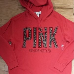 VS PINK leopard red hoodie trade!!!!
