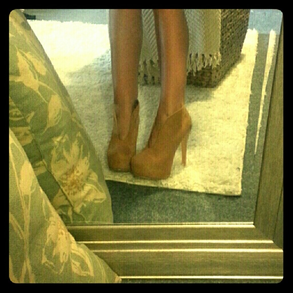Suede Camel Booties