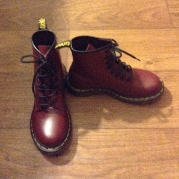 Cherry red doc martens. Will negotiate. - Picture 2 of 4