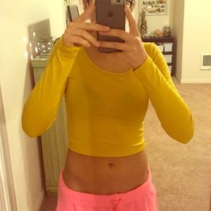 Mustard yellow crop top