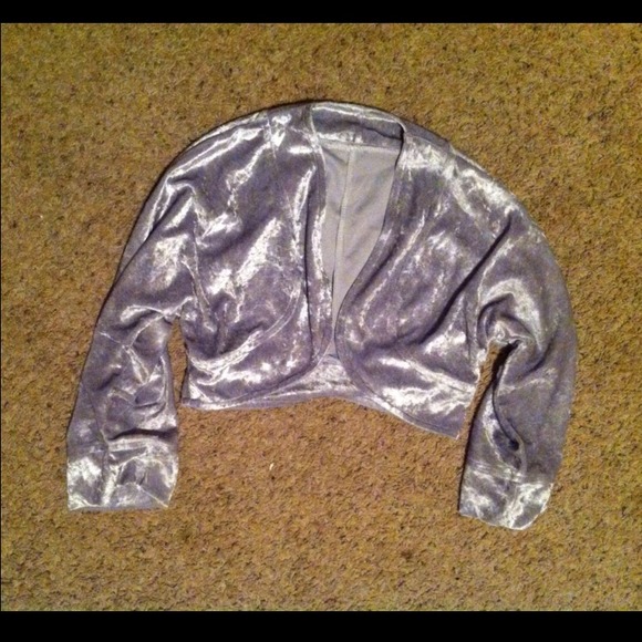 Silver crop jacket