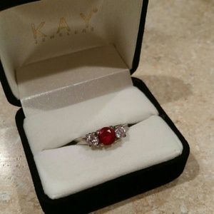 Pretty July Birthstone Ring