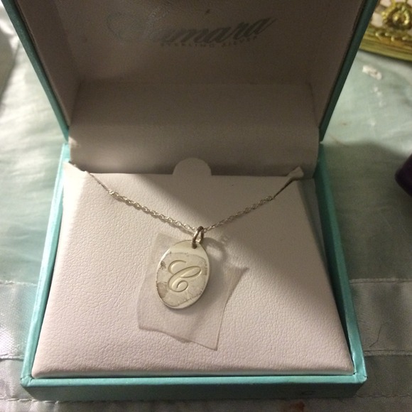 Samara sterling silver pendant letter c