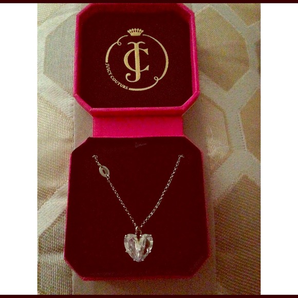 Juicy Couture Cubic Zirconia Heart Wish Necklace