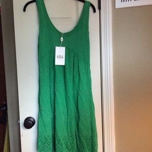 Tibi Green lace sweater dress. Lined. Size XS.