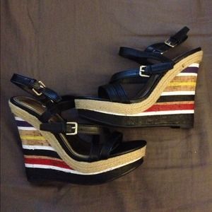 NWOB Bamboo Striped Wedges