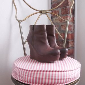 Brown Mossimo Ankle Boots with Wedge