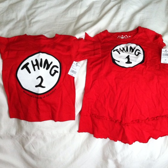 Thing 1 tunic size 3T and Thing 2 tshirt size 2T