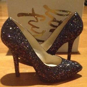 Nine West Love Fury glitter heels **Reduced**