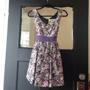 Moon Collection Floral Print tulle dress