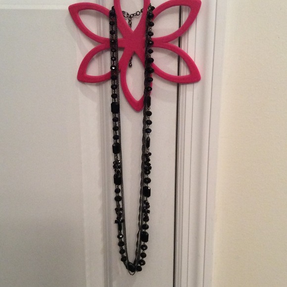 Black crystal necklace