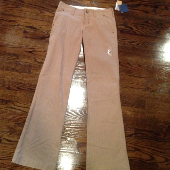 Tags on Ruehl pants. Beige Corduroy.