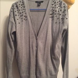 Forever 21 grey rivet cardigan