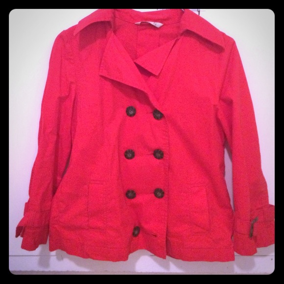 Old Navy lightweight peacoat Red