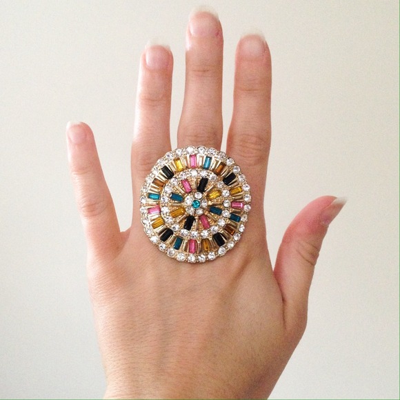 Colorful Jeweled Ring - Picture 1 of 3